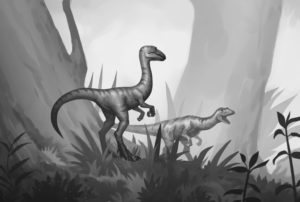 compsognathus illustration d un dinosaure