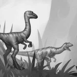 compsognathus illustration de dinosaures