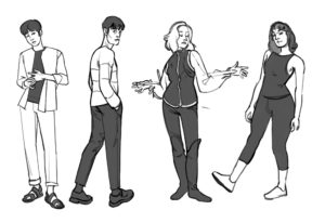 Croquis personnages en pied
