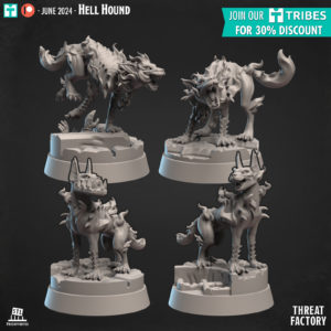 Hell hound chien des enfers sculpture 3D de figurine
