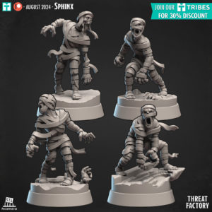 figurines miniatures momies d&d dungeons and dragons sculpture et impression 3D