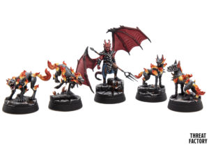 figurines miniatures cambion & hell hound painted d&d dungeons and dragons sculpture et impression 3D