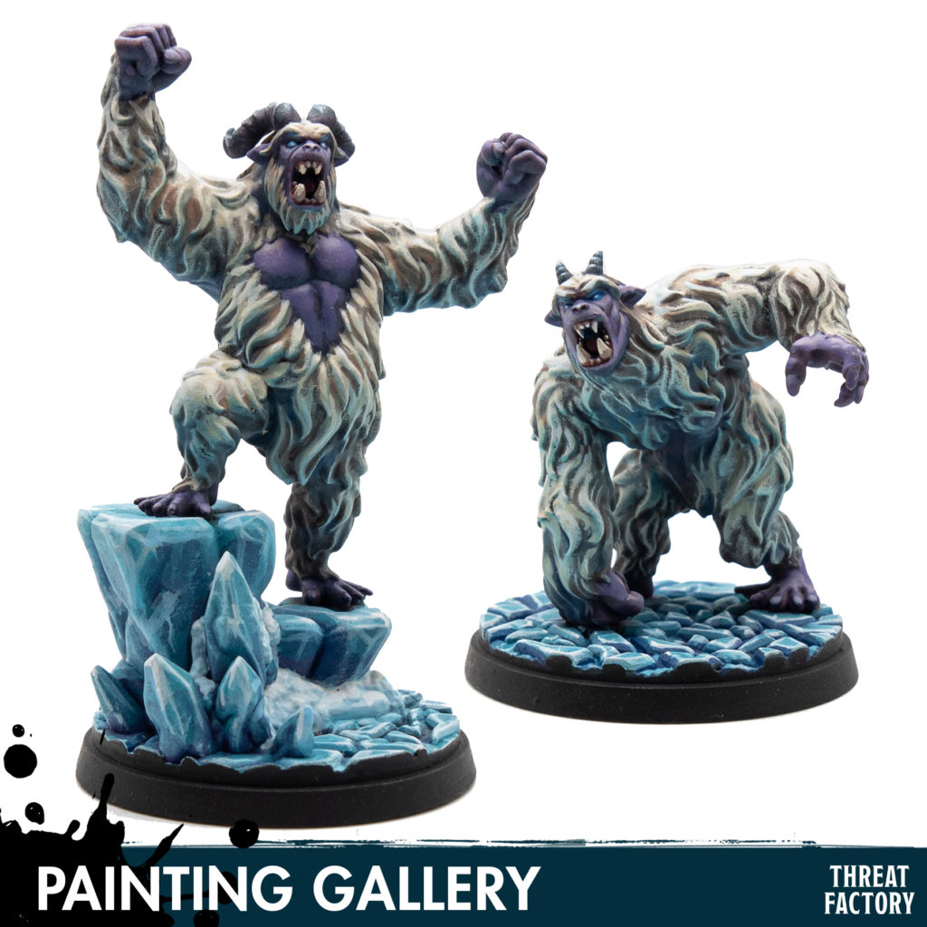figurines miniatures Yéti painted d&d dungeons and dragons sculpture et impression 3D