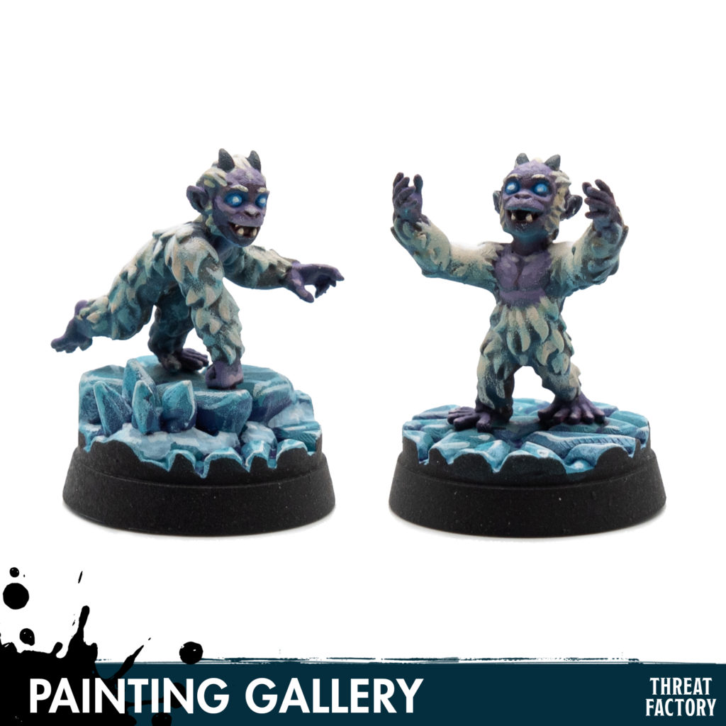 figurines miniatures Yéti painted d&d dungeons and dragons sculpture et impression 3D