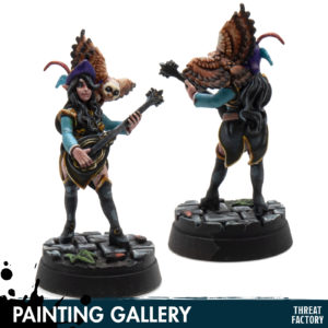 bard & owl painted figurine impression 3D