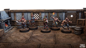 brigants dans maisons, impression 3D et peinture de mes modèles