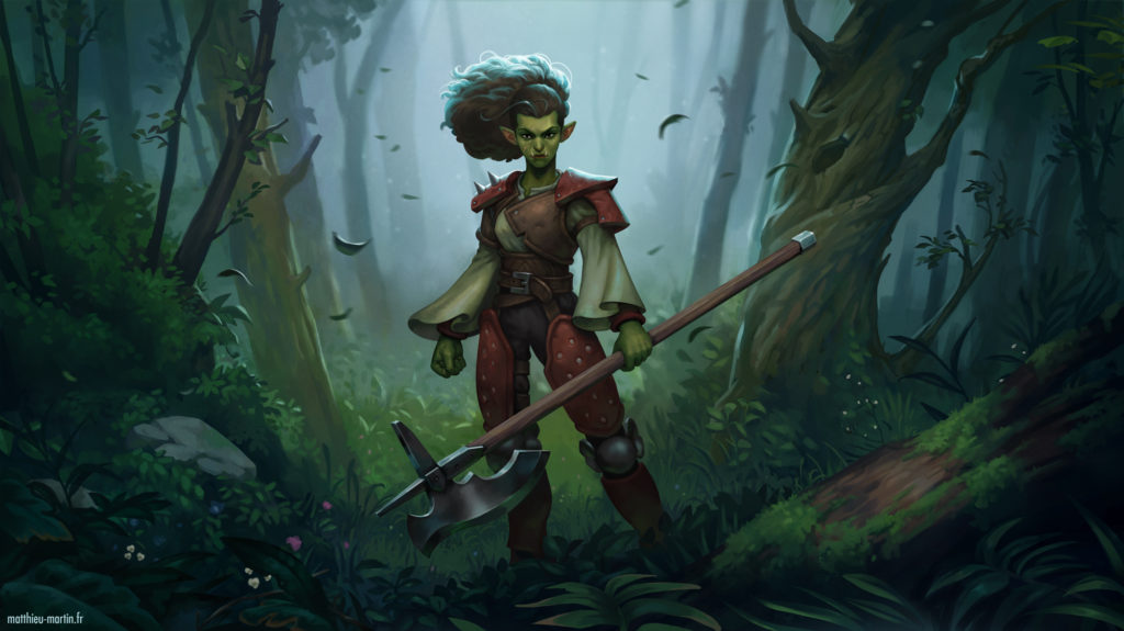 Tymora, mon personnage de D&D, illustration en digital painting